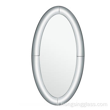 Specchio curvo a forma ovale MDF Specchio sospeso